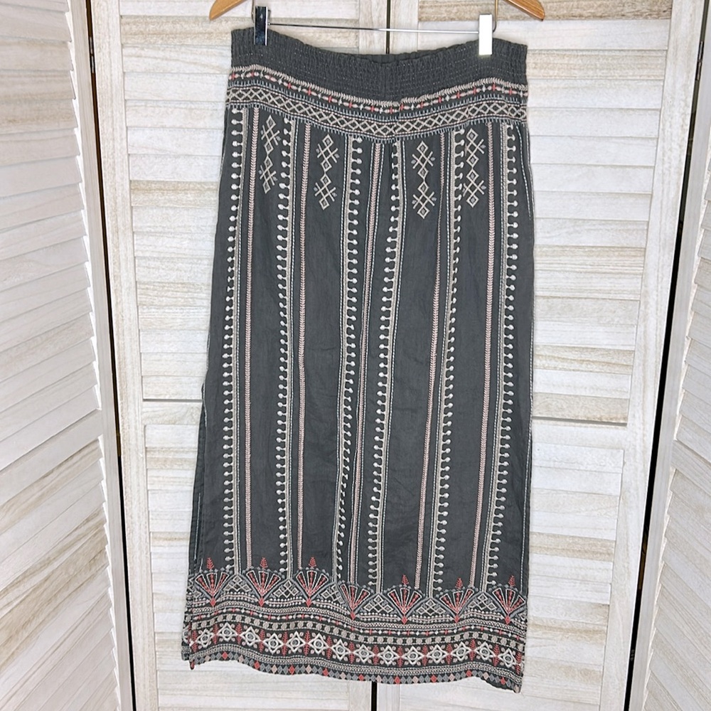 Johnny Was LA Linen Side Slit Maxi Skirt. Size Small - Picture 6 of 10